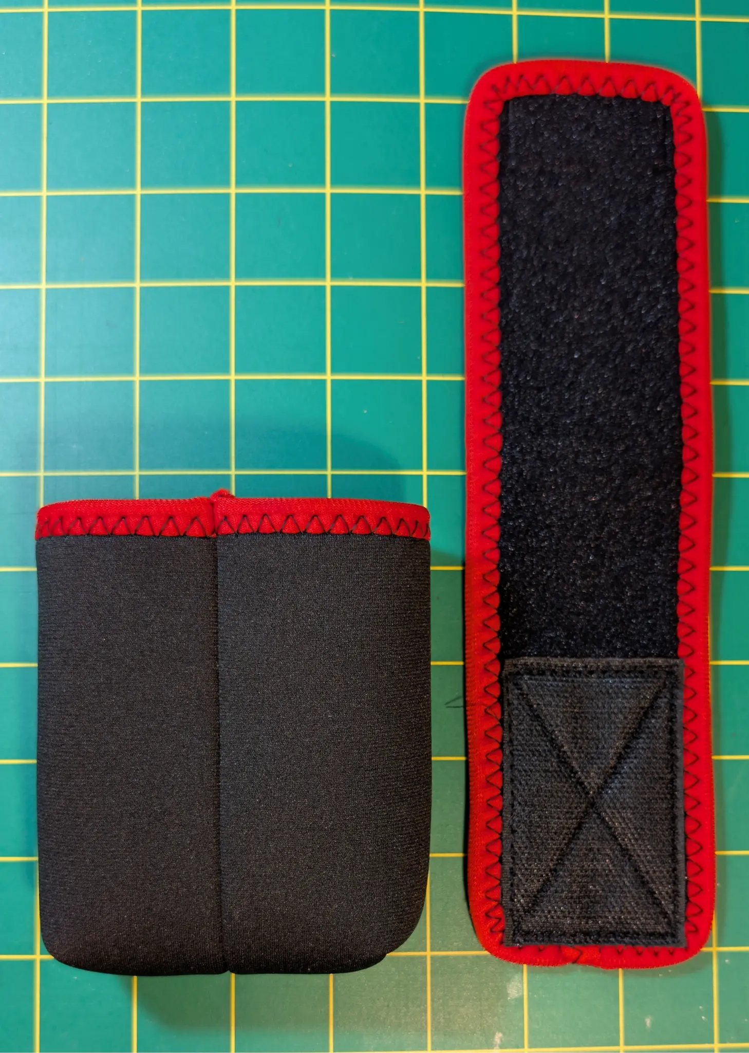 ShadeShark patent pending two-part design showing adjustable flap and pouch components for universal glove compartment compatibility